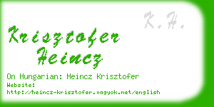 krisztofer heincz business card